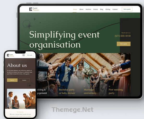 JS Event Planner活动组织策划管理网Joomla模板 - 图片2