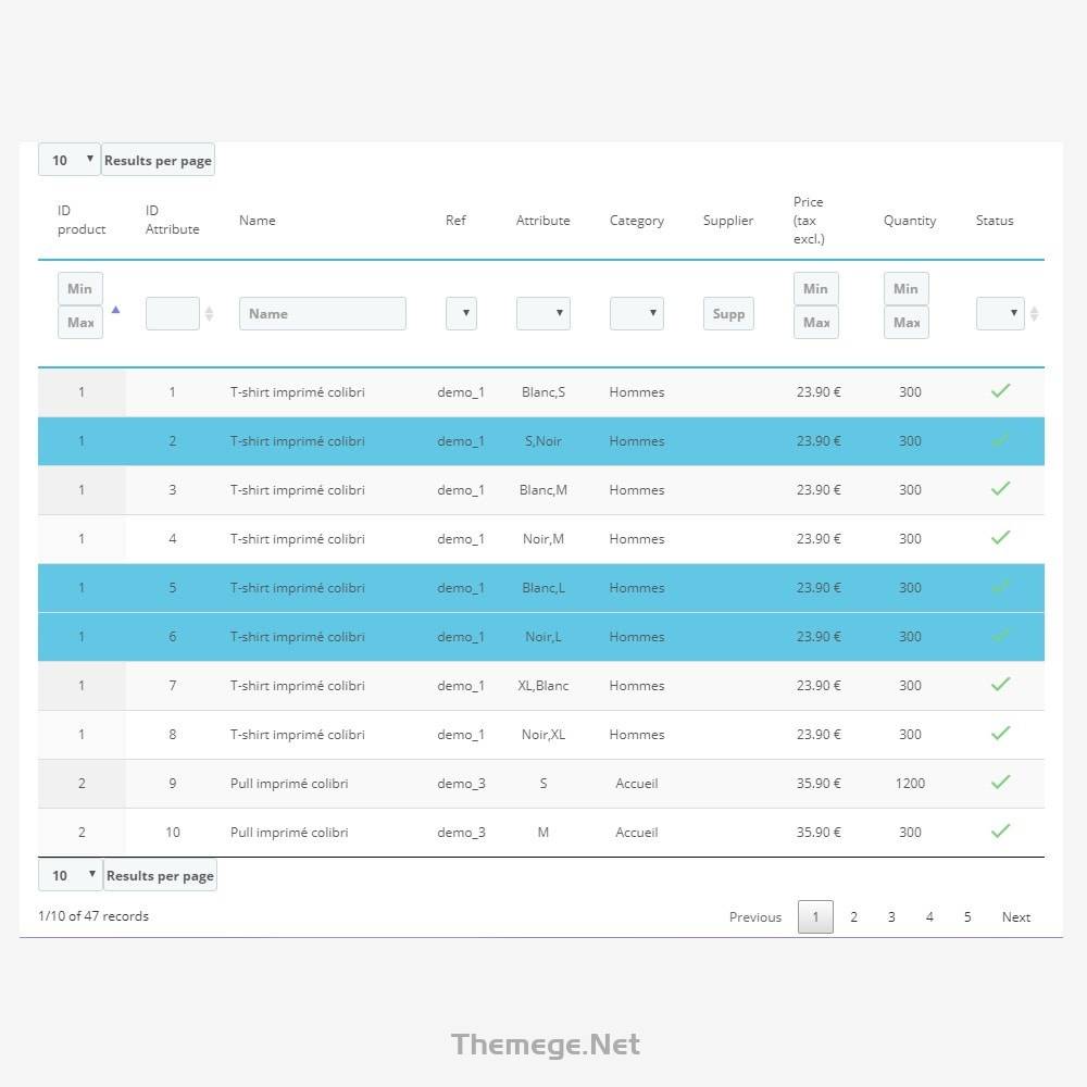 Product Bulk Edit 1.2.1 批量产品编辑Prestashop插件 - 图片2 Product Bulk Edit 1.2.1 批量产品编辑Prestashop插件 - 图片2