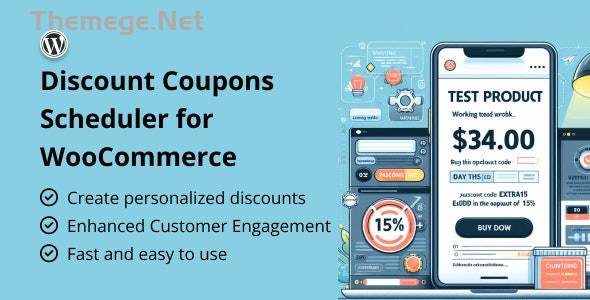 Discount Coupons Scheduler带定时折扣优惠券WooCommerce插件 Discount Coupons Scheduler带定时折扣优惠券WooCommerce插件