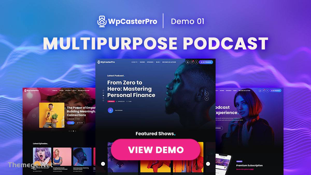 WpCasterPro(v2.0)多用途WordPress播客音乐网主题|带变现系统 - 图片1 WpCasterPro(v2.0)多用途WordPress播客音乐网主题|带变现系统 - 图片1