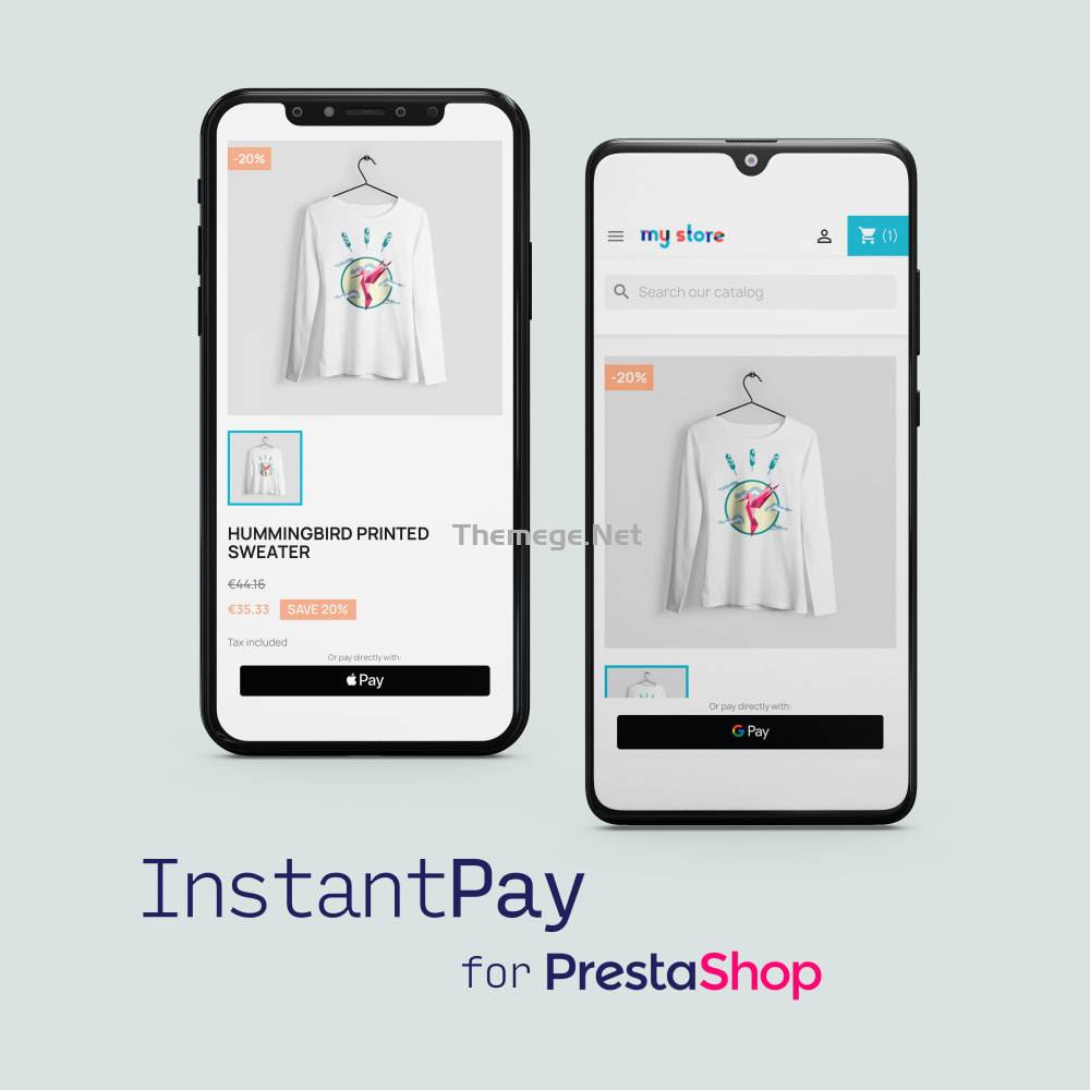InstantPay 1.2.34 Prestashop商店Apple Pay和Google Pay支付插件 - 图片2 InstantPay 1.2.34 Prestashop商店Apple Pay和Google Pay支付插件 - 图片2