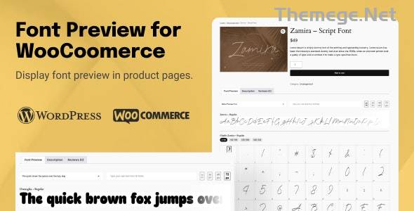 TW Font Preview销售字体预览器WooCommerce插件 - 图片1 TW Font Preview销售字体预览器WooCommerce插件 - 图片1