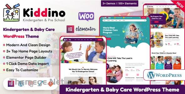 Kiddino(V1.2.4) 幼儿园网站模板WordPress主题 Kiddino(V1.2.4) 幼儿园网站模板WordPress主题