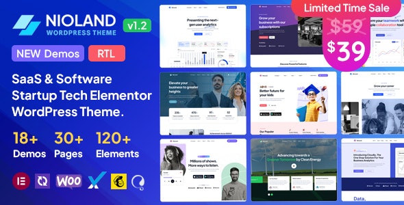 Nioland WordPress主题_软件APP启动落地页网站模板 - 图片1 Nioland WordPress主题_软件APP启动落地页网站模板 - 图片1