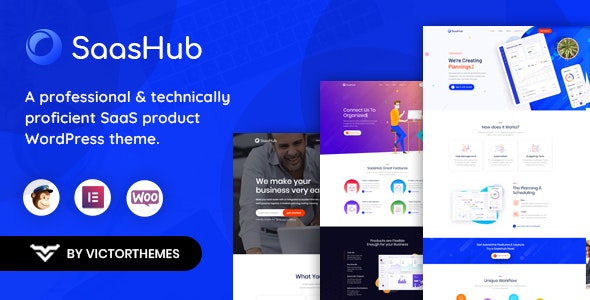 SaaSHub初创IT企业SaaS落地页WordPress主题V1.3 SaaSHub初创IT企业SaaS落地页WordPress主题V1.3