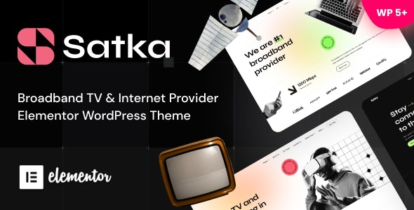 Satka卫星电视和互联网服务商WordPress网站模板V1.0.8 Satka卫星电视和互联网服务商WordPress网站模板V1.0.8