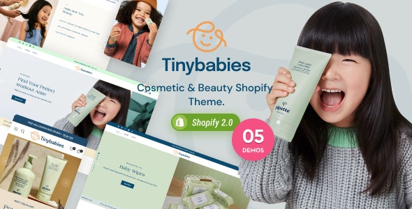 Tinybabies美容化妆品和护肤品销售Shopify网站模板 Tinybabies美容化妆品和护肤品销售Shopify网站模板