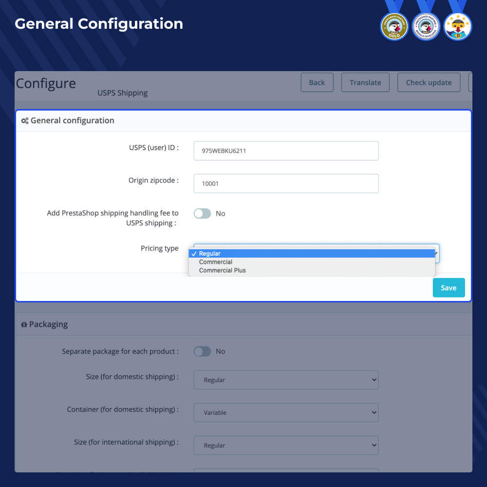 Prestashop跨境电商USPS Shipping送货方式模块V4.11.6 - 图片4 Prestashop跨境电商USPS Shipping送货方式模块V4.11.6 - 图片4