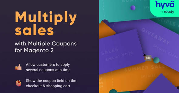 Magento 2优惠券插件Multiple Coupons V2.1.1 - 图片1 Magento 2优惠券插件Multiple Coupons V2.1.1 - 图片1