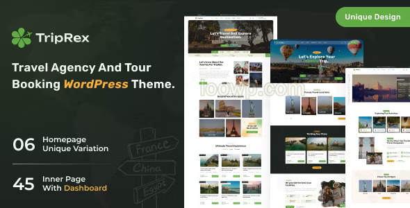 Triprex破解版v1.3.5 - 旅行社/旅游预订网站WordPress主题 Triprex破解版v1.3.5 - 旅行社/旅游预订网站WordPress主题