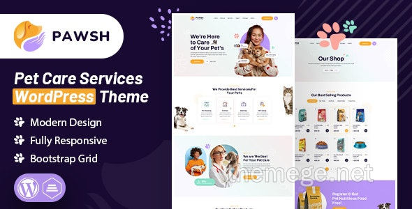 Pawsh宠物托管和宠物护理业务网站WordPress主题 Pawsh宠物托管和宠物护理业务网站WordPress主题
