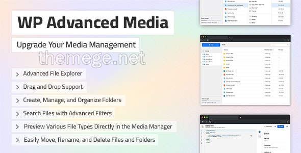 WP Advanced Media媒体库文件管理器WP插件 WP Advanced Media媒体库文件管理器WP插件