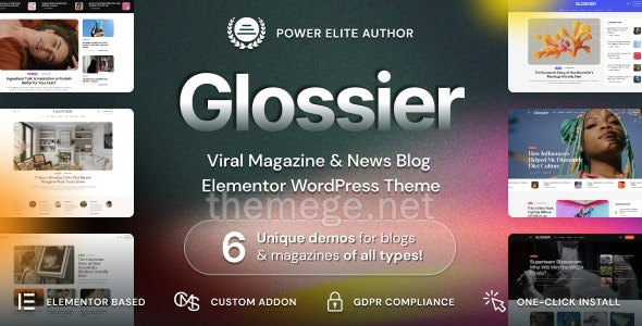 Glossier(v1.2.1)新闻网和杂志编辑网站WordPress主题 - 图片1 Glossier(v1.2.1)新闻网和杂志编辑网站WordPress主题 - 图片1