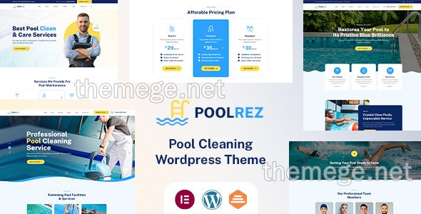 Poolrez泳池清洁业务网站模板WordPress主题 Poolrez泳池清洁业务网站模板WordPress主题