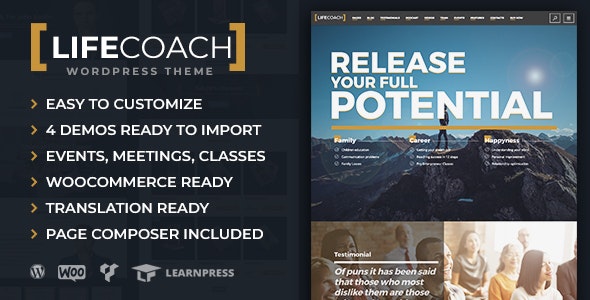 Life Coach心理健康辅导网WordPress主题V3.0 Life Coach心理健康辅导网WordPress主题V3.0