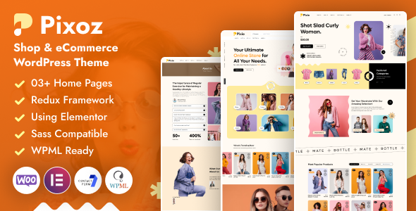 Pixoz时装店和制衣厂网站模板WordPress主题 Pixoz时装店和制衣厂网站模板WordPress主题