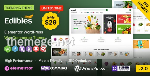 Edibles零食和生鲜果蔬销售网站WordPress主题v2.0.0 Edibles零食和生鲜果蔬销售网站WordPress主题v2.0.0