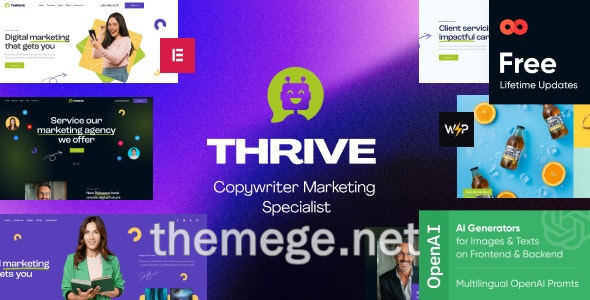 Thrive营销工作室和设计公司网站WordPress主题v1.1 Thrive营销工作室和设计公司网站WordPress主题v1.1