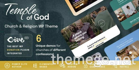 Temple of God(v1.1.1)教堂布道慈善募捐WordPress主题 Temple of God(v1.1.1)教堂布道慈善募捐WordPress主题