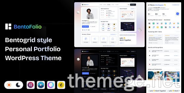 Bentofolio(v1.0.1)个人作品展示网WordPress主题 Bentofolio(v1.0.1)个人作品展示网WordPress主题