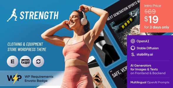 Strength(v1.0)运动装和体育用品跨境电商WordPress主题 Strength(v1.0)运动装和体育用品跨境电商WordPress主题