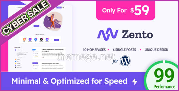 Zento(v1.4.5)轻量级技术&漫画博客网WordPress主题 Zento(v1.4.5)轻量级技术&漫画博客网WordPress主题
