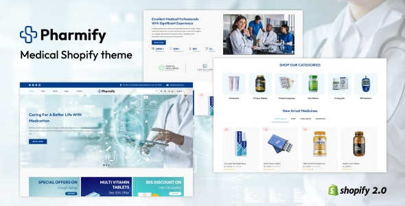 Pharmify(v1.1)药品和保健品销售商城Shopify主题 Pharmify(v1.1)药品和保健品销售商城Shopify主题