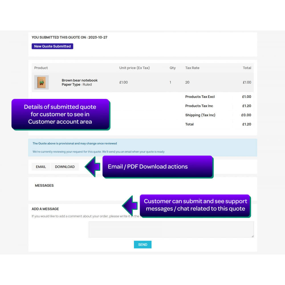PrestaQuote(v2.1.7)前后台询价报价系统Prestashop插件 - 图片6