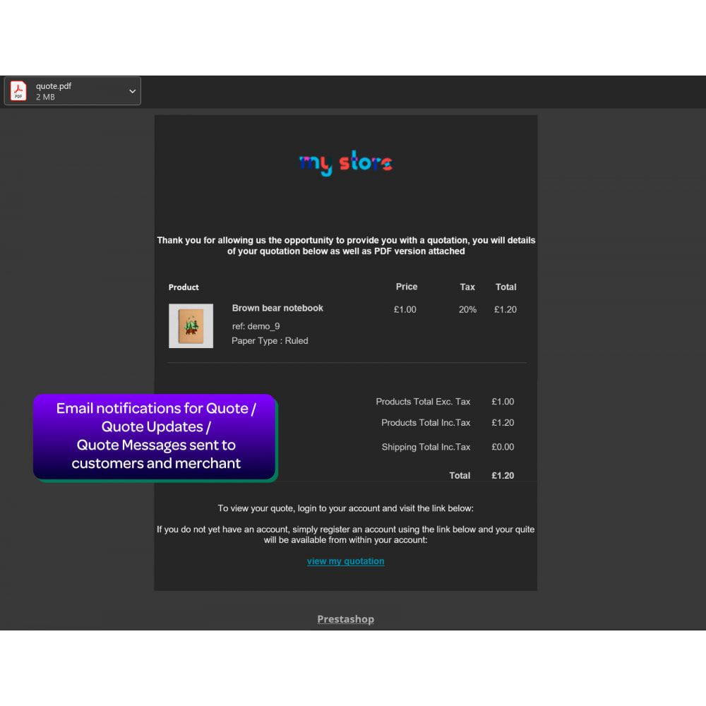 PrestaQuote(v2.1.7)前后台询价报价系统Prestashop插件 - 图片7 PrestaQuote(v2.1.7)前后台询价报价系统Prestashop插件 - 图片7