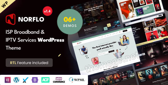 Norflo(v1.6) ISP和IPTV服务商网站WordPress主题 Norflo(v1.6) ISP和IPTV服务商网站WordPress主题
