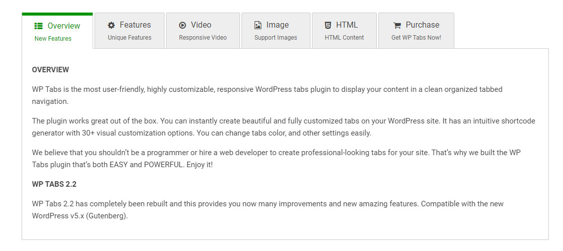 WP Tabs Pro破解版(v2.2.1) 水平&垂直选项卡WordPress插件 - 图片6