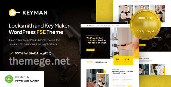 Keyman(v1.0) 智能锁经销商&钥匙制造商WordPress主题 Keyman(v1.0) 智能锁经销商&钥匙制造商WordPress主题