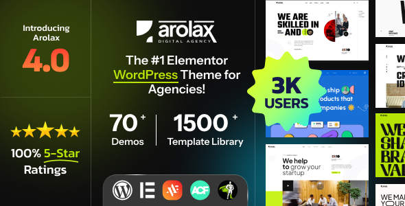 Arolax WordPress主题_创意设计机构和作品集网站模板 Arolax WordPress主题_创意设计机构和作品集网站模板