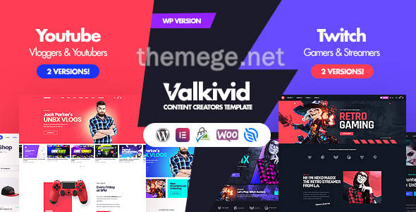 Valkivid(v1.0.1)视频博主&游戏主播内容订阅WordPress主题 Valkivid(v1.0.1)视频博主&游戏主播内容订阅WordPress主题
