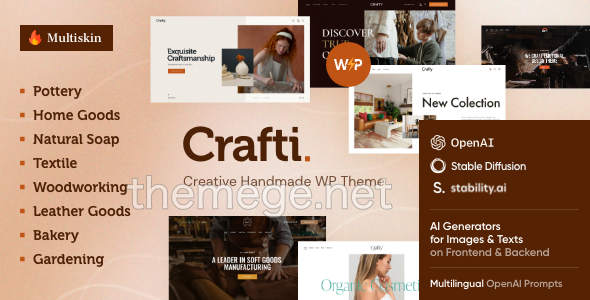 Crafti(v1.8)手工制品跨境电商WordPress主题 Crafti(v1.8)手工制品跨境电商WordPress主题
