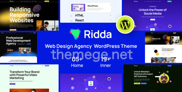 Ridda(v1.0.5)网页设计&广告代理商WordPress主题 Ridda(v1.0.5)网页设计&广告代理商WordPress主题
