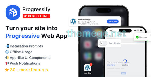 Progressify破解版_PWA渐进式Web应用WordPress插件 - 图片1 Progressify破解版_PWA渐进式Web应用WordPress插件 - 图片1