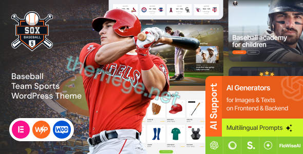 Sox(v1.0)棒球比赛&周边产品销售网WordPress主题 Sox(v1.0)棒球比赛&周边产品销售网WordPress主题