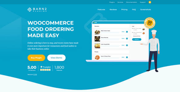 Barn2 Restaurant Ordering(V2.1.10)网上订餐系统WooCommerce插件 Barn2 Restaurant Ordering(V2.1.10)网上订餐系统WooCommerce插件