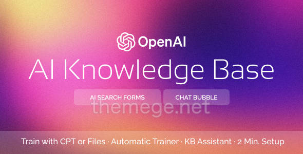 AI Knowledgebase Premium(v1.1.2)AI帮助中心知识库系统WordPress插件 AI Knowledgebase Premium(v1.1.2)AI帮助中心知识库系统WordPress插件