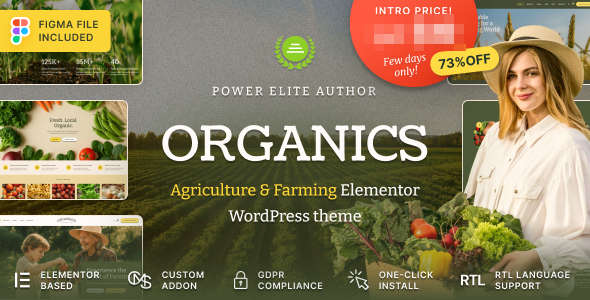 Organics(v1.0.1)农业和有机食品农场WordPress主题 Organics(v1.0.1)农业和有机食品农场WordPress主题