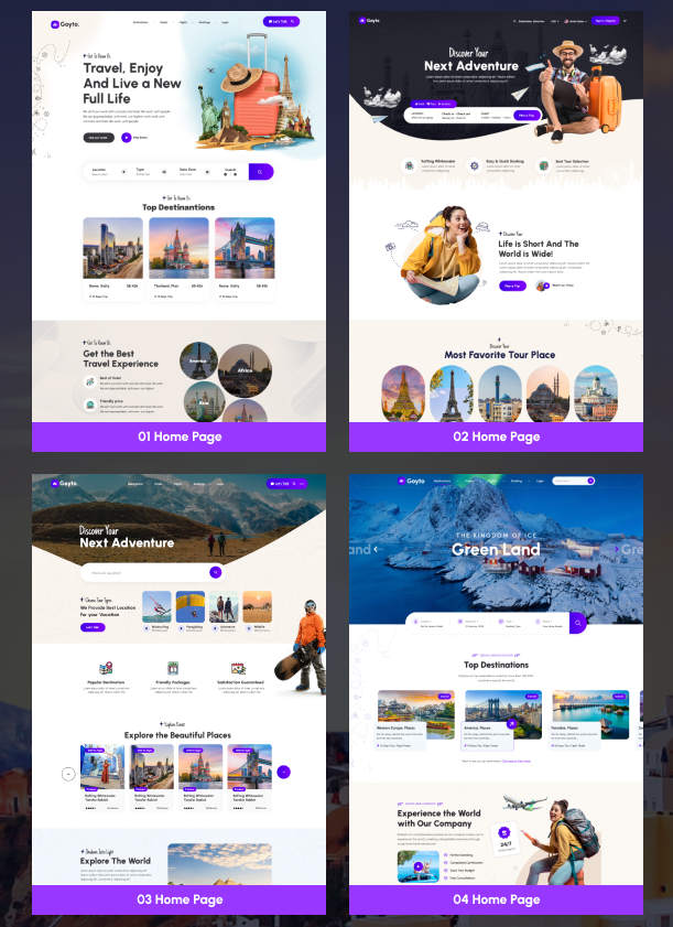 Goyto(v1.0.6)7首页旅行社&旅游预订网WordPress主题 - 图片2