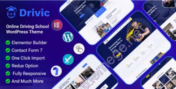 Drivic(v1.0.2)多功能在线驾校培训网站WordPress主题 Drivic(v1.0.2)多功能在线驾校培训网站WordPress主题