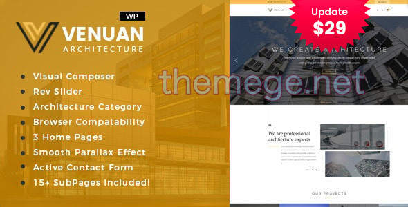 Venuan(v2.0)建筑师和室内设计工作室网站WordPress主题 Venuan(v2.0)建筑师和室内设计工作室网站WordPress主题