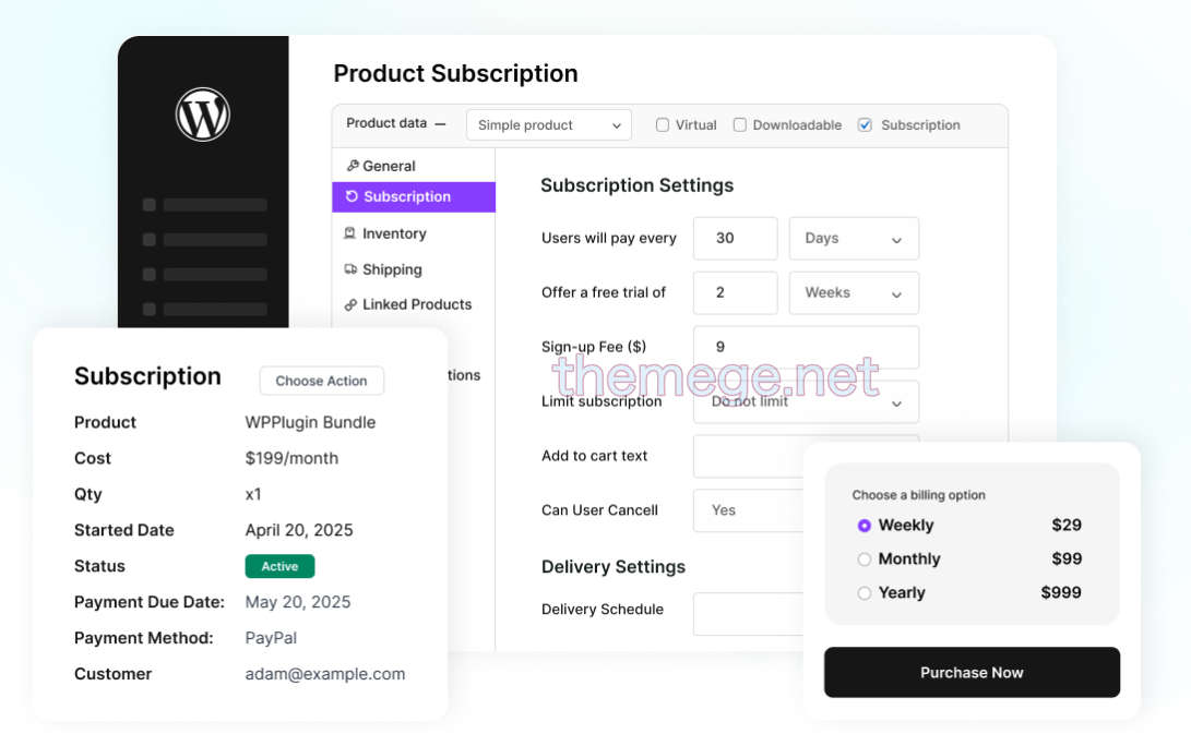WPSubscription Pro汉化版_会员订阅系统WordPress插件 - 图片1 WPSubscription Pro汉化版_会员订阅系统WordPress插件 - 图片1