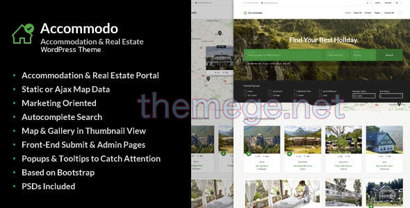 Accommodo v1.2 | 旅游民宿预订网WordPress主题 Accommodo v1.2 | 旅游民宿预订网WordPress主题