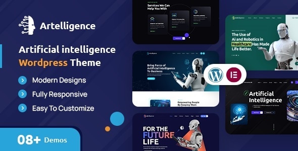 Artelligence v2.1|AI机器人初创企业网WordPress主题 - 图片1 Artelligence v2.1|AI机器人初创企业网WordPress主题 - 图片1