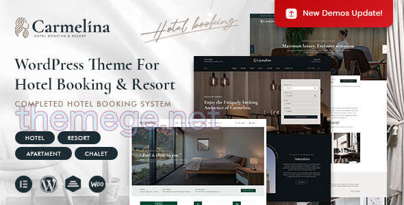 Carmelina v1.1.8 | 星级酒店预定网WordPress主题 - 图片1 Carmelina v1.1.8 | 星级酒店预定网WordPress主题 - 图片1