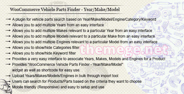 WooCommerce Vehicle Parts Finder汉化版v3.7:汽车零件搜索插件 WooCommerce Vehicle Parts Finder汉化版v3.7:汽车零件搜索插件