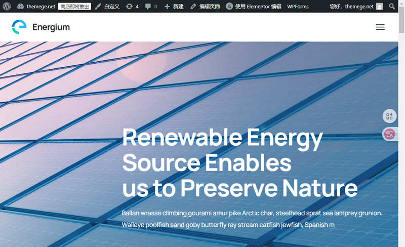 Energium光伏企业WordPress主题V1.0.16:可再生能源网站模板 - 图片2 Energium光伏企业WordPress主题V1.0.16:可再生能源网站模板 - 图片2